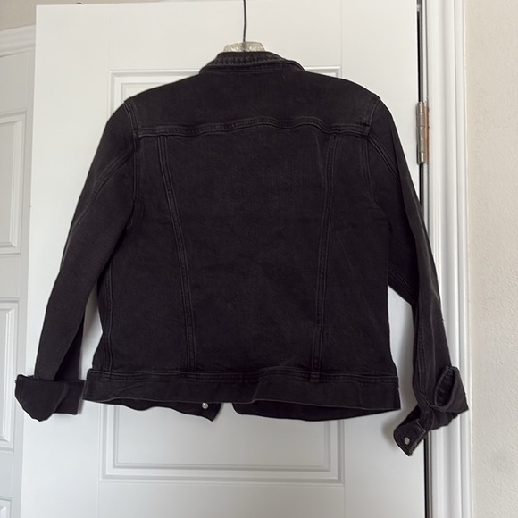 J Crew Mercantile Black Denim Jacket Size Medium - Picture 2 of 3